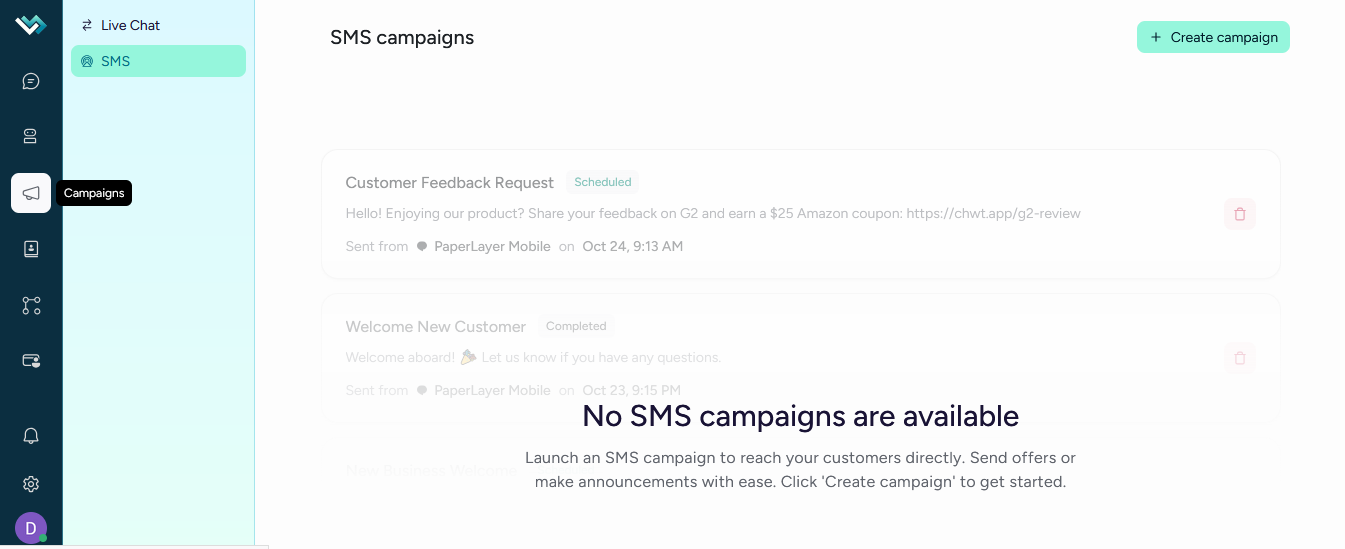 SMS campaig