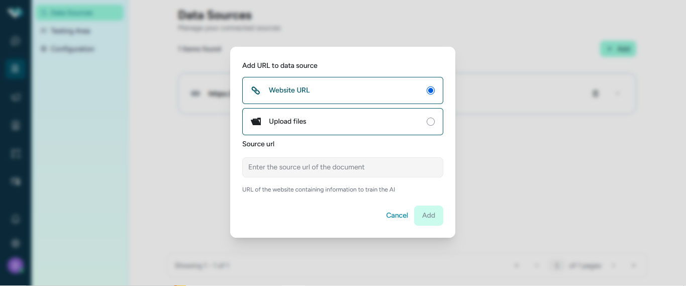 Data source creation