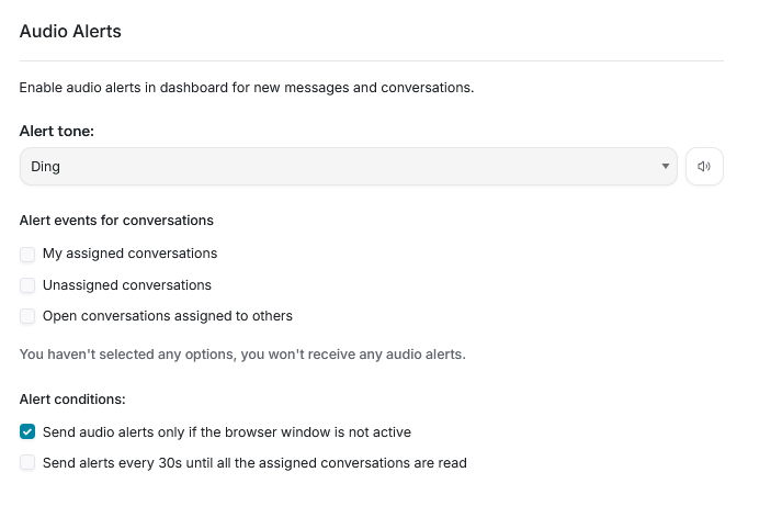 Profile settings