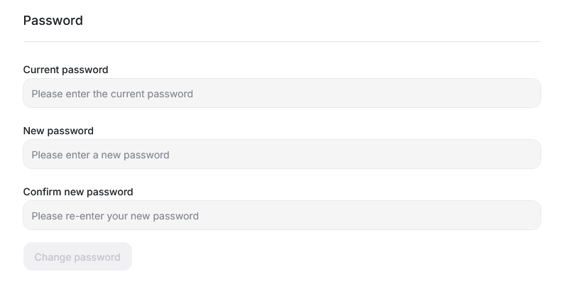 Profile settings